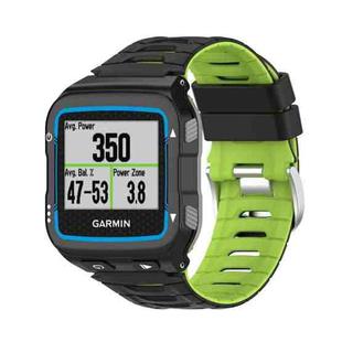 For Garmin Forerunner 920XT Two-color Steel Buckle Watch Band(Black+Lime Green)