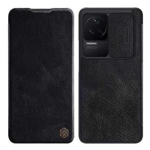 For Xiaomi Redmi K50 / K50 Pro NILLKIN QIN Series Pro Sliding Camera Cover Leather Phone Case(Black)