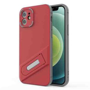 For iPhone 12 Invisible Holder TPU + PC Phone Case(Red)