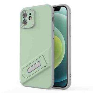 For iPhone 12 Invisible Holder TPU + PC Phone Case(Green)