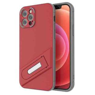 For iPhone 12 Pro Invisible Holder TPU + PC Phone Case(Red)