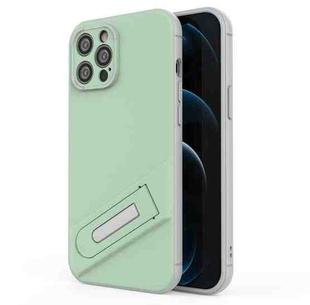 For iPhone 12 Pro Max Invisible Holder TPU + PC Phone Case(Green)