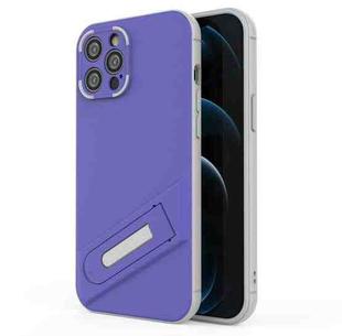 For iPhone 12 Pro Max Invisible Holder TPU + PC Phone Case(Purple)