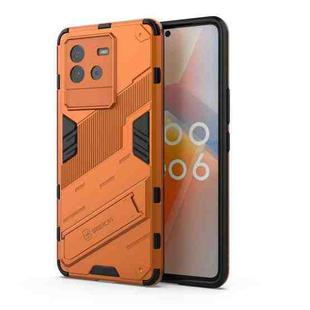 For vivo iQOO Neo6 5G Punk Armor PC + TPU Phone Case with Holder(Orange)