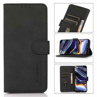 For Motorola Moto E20 / E40 KHAZNEH Matte Texture Leather Phone Case(Black)