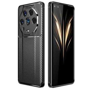 For Honor Magic4 Ultimate Carbon Fiber Texture Shockproof TPU Phone Case(Black)