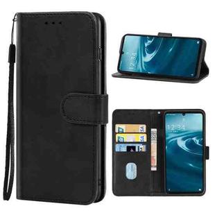 For Sharp Simple Sumaho 6/A201SH Leather Phone Case(Black)