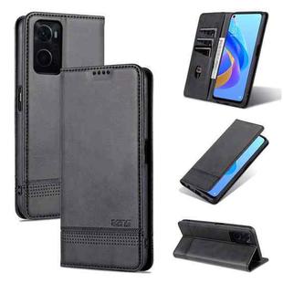 For OPPO K10 / A96 4G / Realme 9i AZNS Magnetic Calf Texture Flip Leather Phone Case(Black)