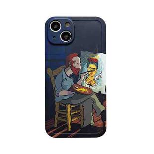 Oil Painting TPU Phone Case For iPhone 12(Old People)