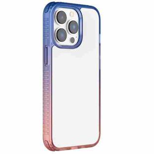 For iPhone 13 Pro Max Colorful Gradient TPU + PC Phone Case (Blue Pink)