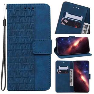 For Sony Xperia 1 IV Geometric Embossed Leather Phone Case(Blue)