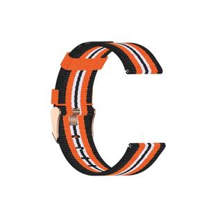 For Garmin Vivoactive 3 Nylon Watch Band(Black Orange)