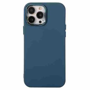 For iPhone 13 Pro Max Electroplated Silicone Phone Case (Blue)