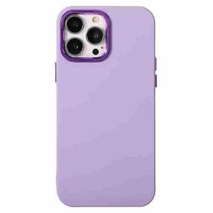 For iPhone 13 Pro Max Electroplated Silicone Phone Case (Purple)