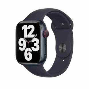 Silicone Watch Band For Apple Watch Series 9&8&7 41mm / SE 3&SE 2&6&SE&5&4 40mm / 3&2&1 38mm(Midnight Black)