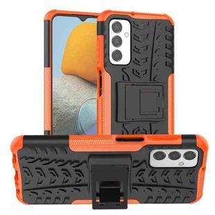 For Samsung Galaxy M23 / F23 5G Tire Texture TPU + PC Phone Case with Holder(Orange)