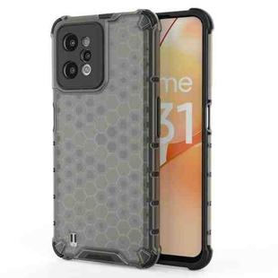 For OPPO Realme C31 4G Shockproof Honeycomb PC + TPU Protective Case(Black)