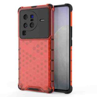 For vivo X80 Pro 5G China Shockproof Honeycomb PC + TPU Protective Case(Red)