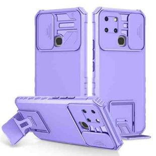 For Infinix Smart 6 Stereoscopic Holder Sliding Camshield Phone Case(Purple)