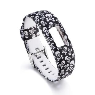 For Garmin Vivofit 4 Gloss & Color Integrated Silicone Watch Band(Skull)