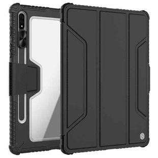 For Samsung Galaxy Tab S8+ NILLKIN Bumper Pro Camshield Tablet Leather Case(Black)
