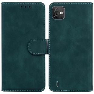 For Wiko Y82 Skin Feel Pure Color Flip Leather Phone Case(Green)