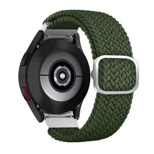 For Samsung Galaxy Watch4 40mm / 44mm Adjustable Woven Watch Band(ArmyGreen)