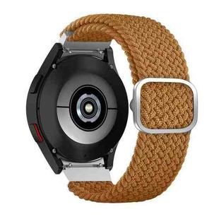 For Samsung Galaxy Watch4 40mm / 44mm Adjustable Woven Watch Band(Coffee)