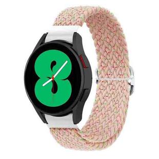 For Samsung Galaxy Watch4 40mm / 44mm Adjustable Woven Watch Band(Starlight Pink)