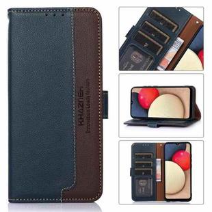 For OPPO A16 / A54s / A16s KHAZNEH Litchi Texture Leather RFID Phone Case(Blue)