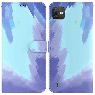 For Wiko Y82 Watercolor Pattern Horizontal Flip Leather Phone Case(Winter Snow)