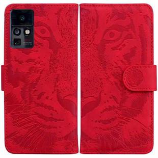 For Infinix Zero X Neo / X6810 Tiger Embossed Leather Phone Case(Red)