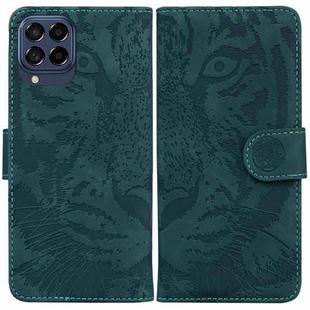 For Samsung Galaxy M33 5G 165.4mm Tiger Embossed Leather Phone Case(Green)