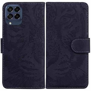 For Samsung Galaxy M53 5G Tiger Embossed Leather Phone Case(Black)