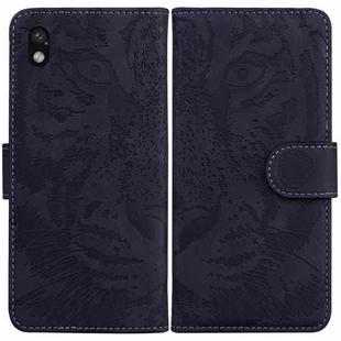 For Sony Xperia Ace III Tiger Embossed Leather Phone Case(Black)