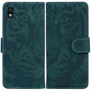 For Sony Xperia Ace III Tiger Embossed Leather Phone Case(Green)