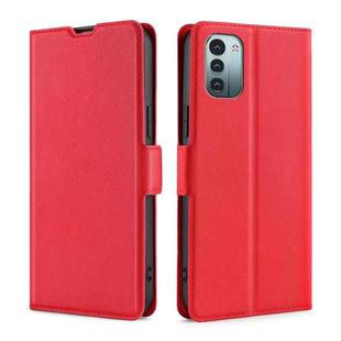 For Nokia G21 / G11 Ultra-thin Voltage Side Buckle Leather Phone Case(Red)