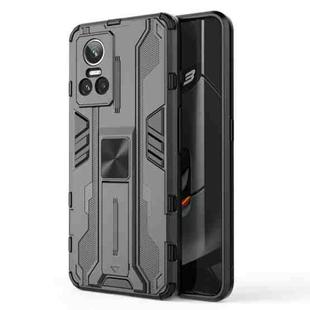 For OPPO Realme GT Neo3 5G China Supersonic PC + TPU Shock-proof Protective Phone Case with Holder(Black)