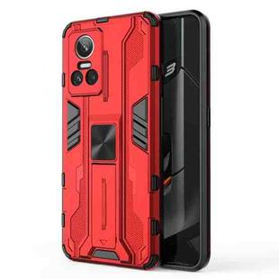 For OPPO Realme GT Neo3 5G China Supersonic PC + TPU Shock-proof Protective Phone Case with Holder(Red)