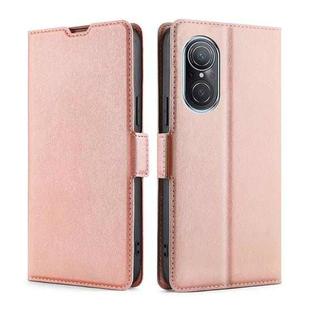 For Huawei Nova 9 SE 4G Ultra-thin Voltage Side Buckle Leather Phone Case(Rose Gold)
