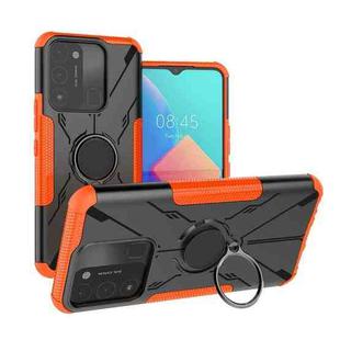 For Tecno Spark Go 2022 Armor Bear Shockproof PC + TPU Phone Case with Ring(Orange)