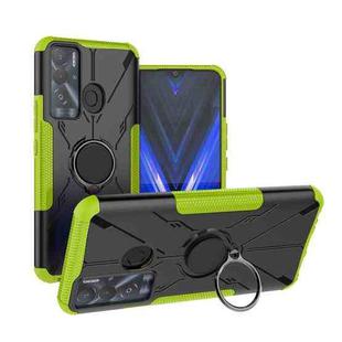 For Tecno Pova Neo Armor Bear Shockproof PC + TPU Phone Case with Ring(Green)