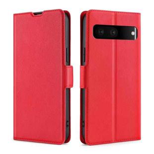 For Google Pixel 7 5G Ultra-thin Voltage Side Buckle Leather Phone Case(Red)