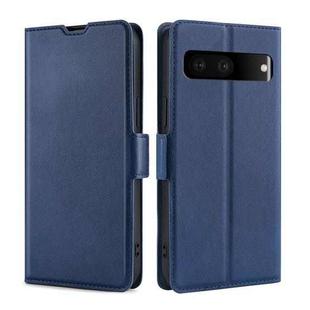 For Google Pixel 7 5G Ultra-thin Voltage Side Buckle Leather Phone Case(Blue)