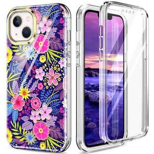 For iPhone 13 mini 360 Full Body Painted Phone Case (Flowers L08)