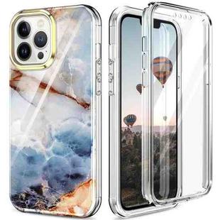 For iPhone 13 Pro 360 Full Body Painted Phone Case (Marble L07)