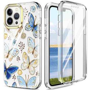 For iPhone 13 Pro 360 Full Body Painted Phone Case (Butterflies L10)