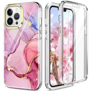 For iPhone 13 Pro Max 360 Full Body Painted Phone Case (Marble L13)