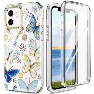 For iPhone 12 mini 360 Full Body Painted Phone Case (Butterflies L10)