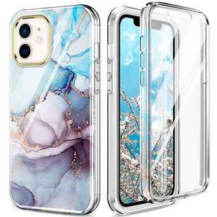 For iPhone 12 mini 360 Full Body Painted Phone Case (Marble L11)